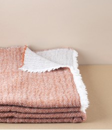 Finnish Double-Sided Wool Blanket, Cinnamon Beige