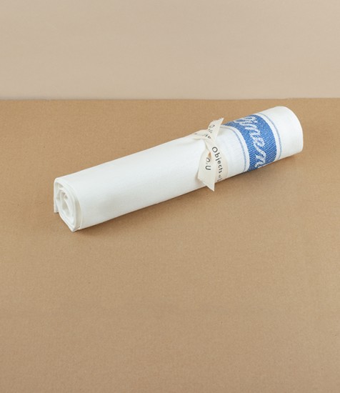 European Linen Union glass cloth, Blue Stripe