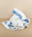 European Linen Union glass cloth, Blue Stripe