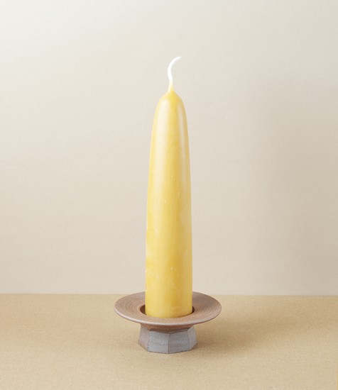 Hand-Thrown Faceted Candle Holder, Large