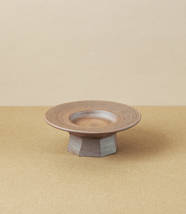 Hand-Thrown Faceted Candle Holder, Large