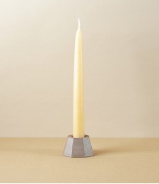 Hand-Thrown Faceted Candle Holder, Medium