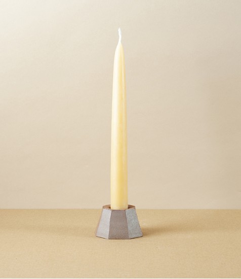 Hand-Thrown Faceted Candle Holder, Medium