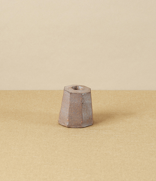 Hand-Thrown Faceted Candle Holder, Small