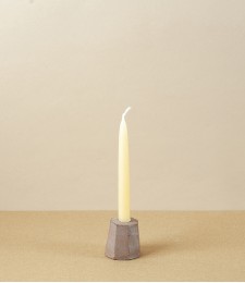 Hand-Thrown Faceted Candle Holder, Small