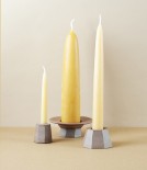 Hand-Thrown Faceted Candle Holder, Medium