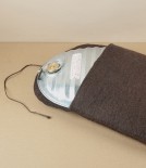 Hand Made Felted Wool Yutanpo Cover, Umber