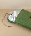 Hand Made Felted Wool Yutanpo Cover, Moss