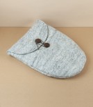 Hand Made Felted Wool Yutanpo Cover, Grey