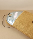 Hand Made Felted Wool Yutanpo Cover, Ochre