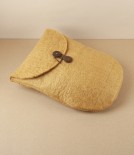Hand Made Felted Wool Yutanpo Cover, Ochre