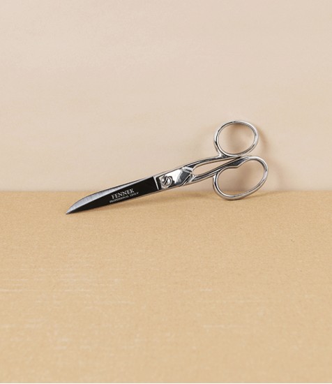 Fennek Italian ‘Sartina’ Sewing Scissors, All Nickel, 6”