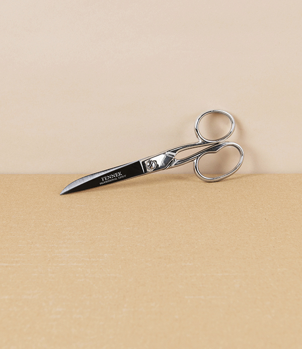 Fennek Italian ‘Sartina’ Sewing Scissors, All Nickel, 6”