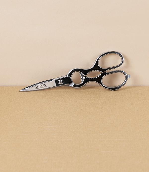 Fennek Italian Kitchen Scissors, Take-Apart, Stainless Steel, 8”