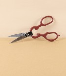 Fennek Italian Kitchen Scissors, Stainless Steel, Red Bows, 8”
