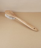 Finnish Bathing Brush, Oak & Light Cow Hair