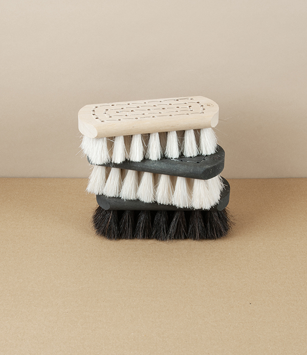 Finnish Bath Brush, Tar Birch, White Bristle