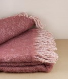 Mohair & wool blanket, Powder Maroon