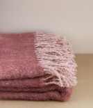 Mohair & wool blanket, Powder Maroon