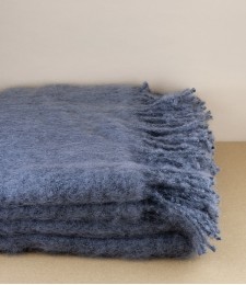 Mohair & wool blanket, Smoke
