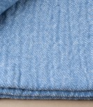 Finnish Double-Sided Wool Blanket, Blue & Beige