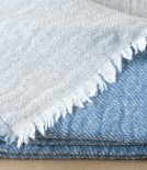 Finnish Double-Sided Wool Blanket, Blue & Beige