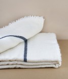Finnish Merino & New Wool Blanket, with Stripe