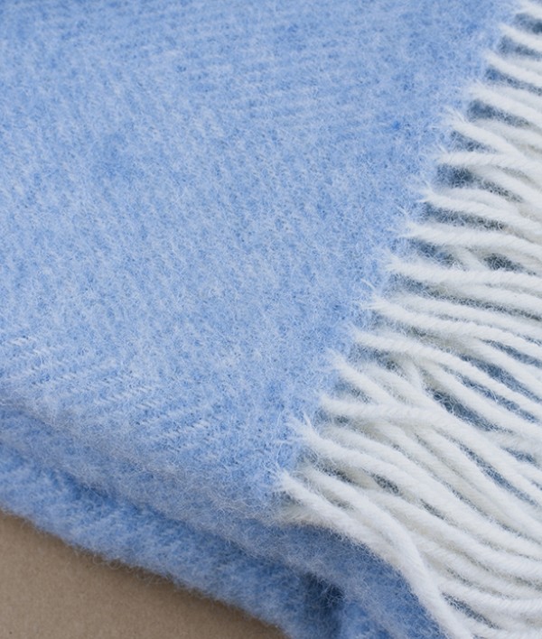 Finnish Wool Blanket, Natural Woad