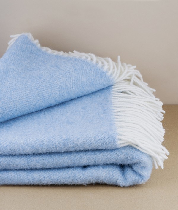 Finnish Wool Blanket, Natural Woad