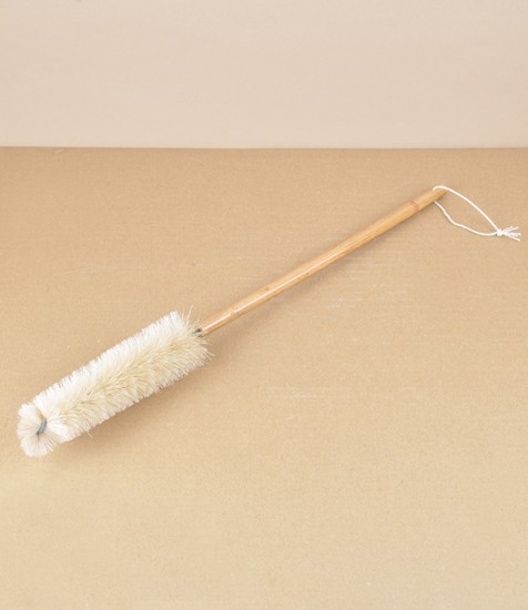 Finnish bottle brush, rattan & cow hair 