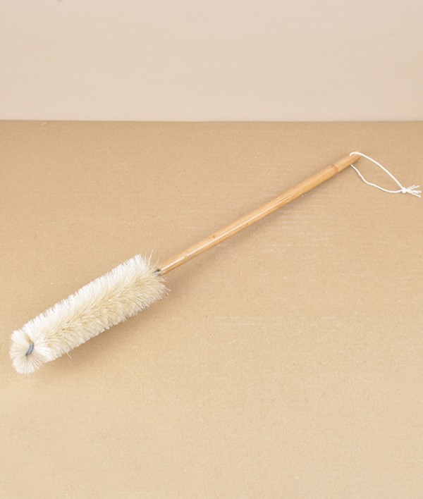 Finnish bottle brush, rattan & cow hair 