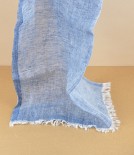 Finnish lightweight linen scarf, Blueberry