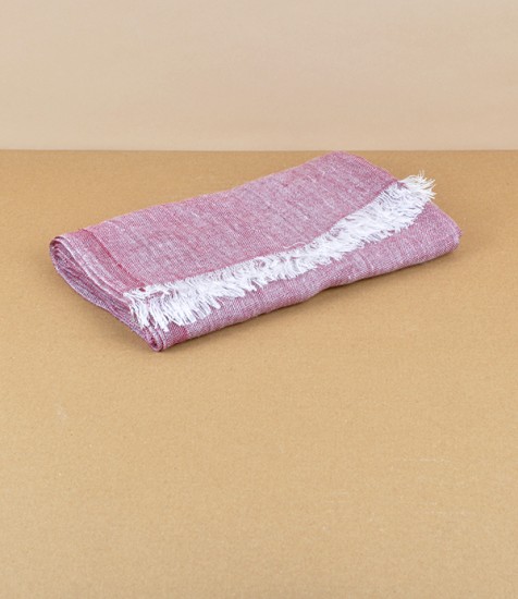 Finnish lightweight linen scarf, Bordeaux