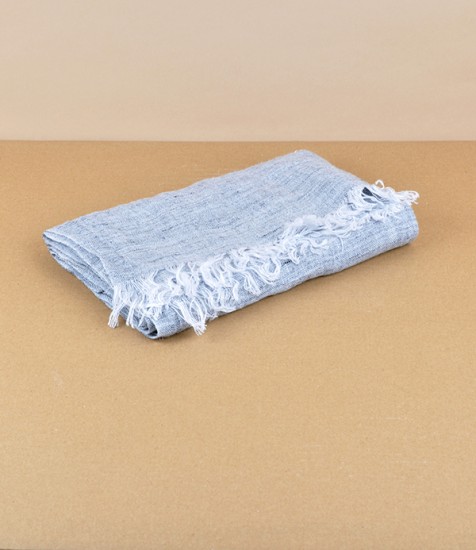 Finnish lightweight linen scarf, grey