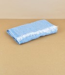 Finnish lightweight linen scarf, Rainy blue