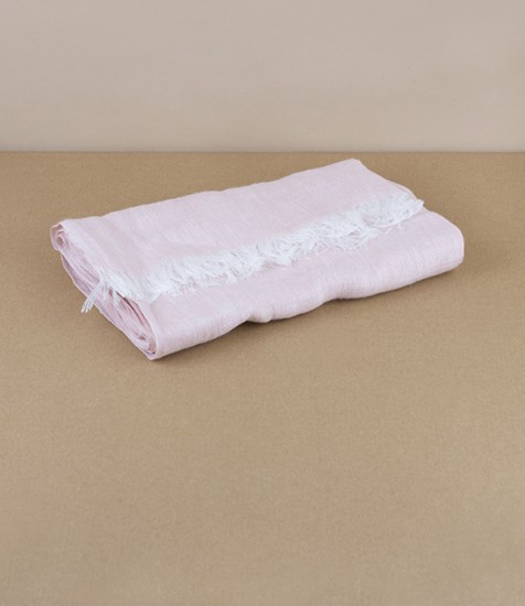 Finnish lightweight linen scarf, Light Rose
