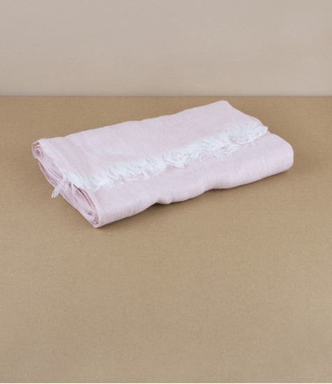 Finnish lightweight linen scarf, Light Rose
