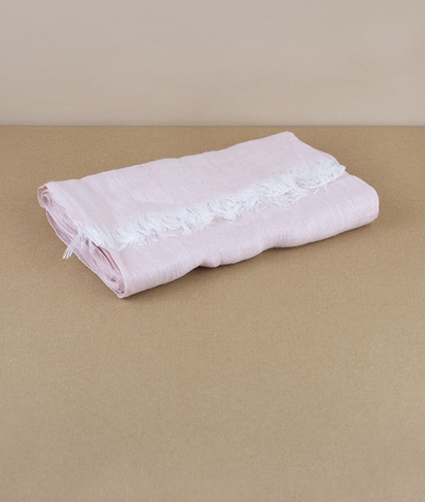 Finnish lightweight linen scarf, Light Rose
