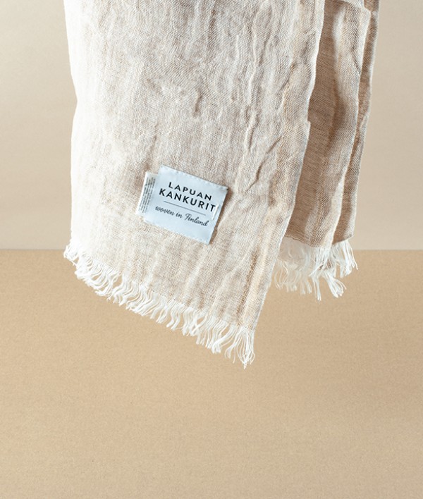 Finnish lightweight linen scarf, Gold