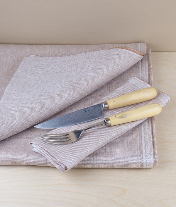 Finnish 100% Linen Table Cloth, Cinnamon