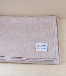 Finnish 100% Linen Table Cloth, Cinnamon