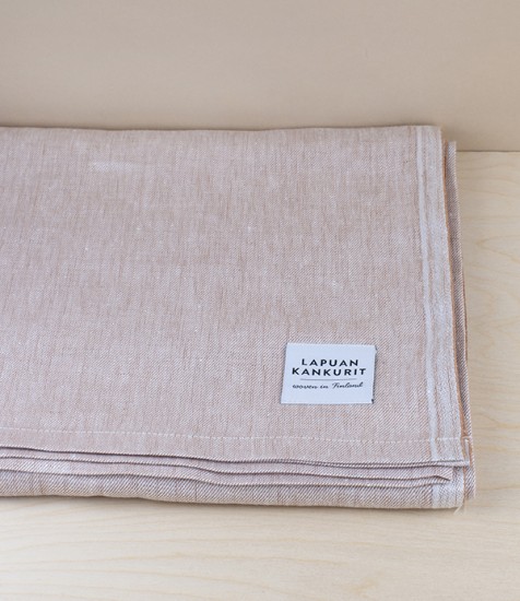 Finnish 100% Linen Table Cloth, Cinnamon