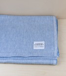 Finnish 100% Linen Table Cloth, Rainy Blue
