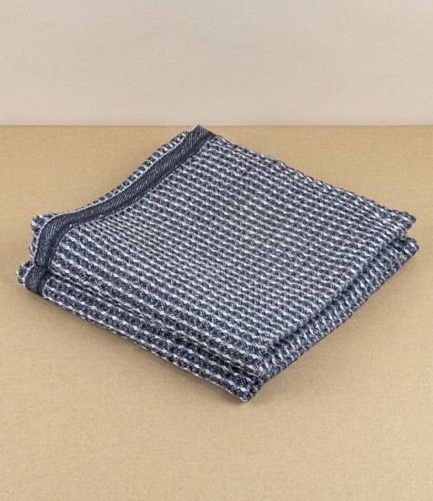 Finnish Linen & Tencel Kitchen Towel, Black/White