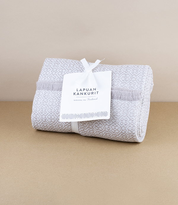 Finnish Merino Wool Scarf, White/Beige
