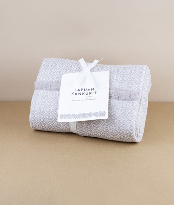 Finnish Merino Wool Scarf, White/Beige