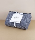 Finnish Merino Wool Scarf, Black/Beige