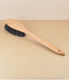 Finnish sauna brush, oak, dark horsehair