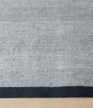 Finnish Linen Herringbone Table Runner, Black