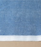 Finnish Linen Herringbone Table Runner, Blueberry